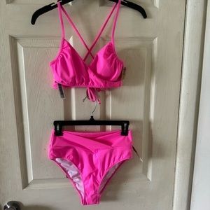 PINK Victoria's Secret Hot Pink Bikini Set